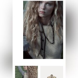 Zara Neck Tie Knit Sweater Vest - Large